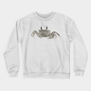 Dotwork Crab Art Print Crewneck Sweatshirt